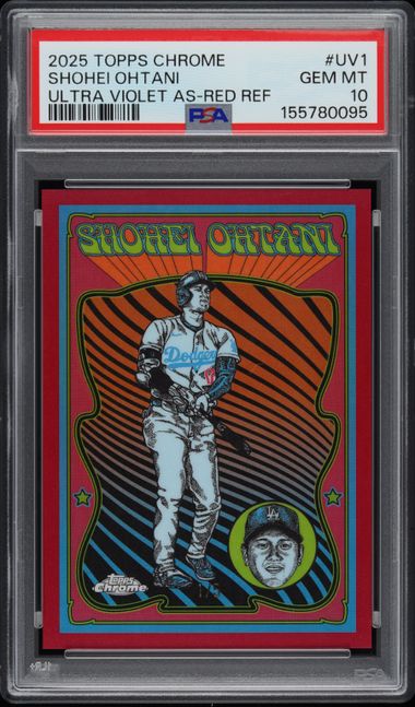 Shohei Ohtani – 2025 Topps Chrome Ultra Violet AS-Red Ref #UV1