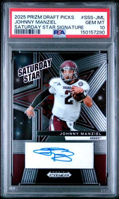 Johnny Manziel – 2025 Prizm Draft Picks Saturday Star Signature #SSS-JML