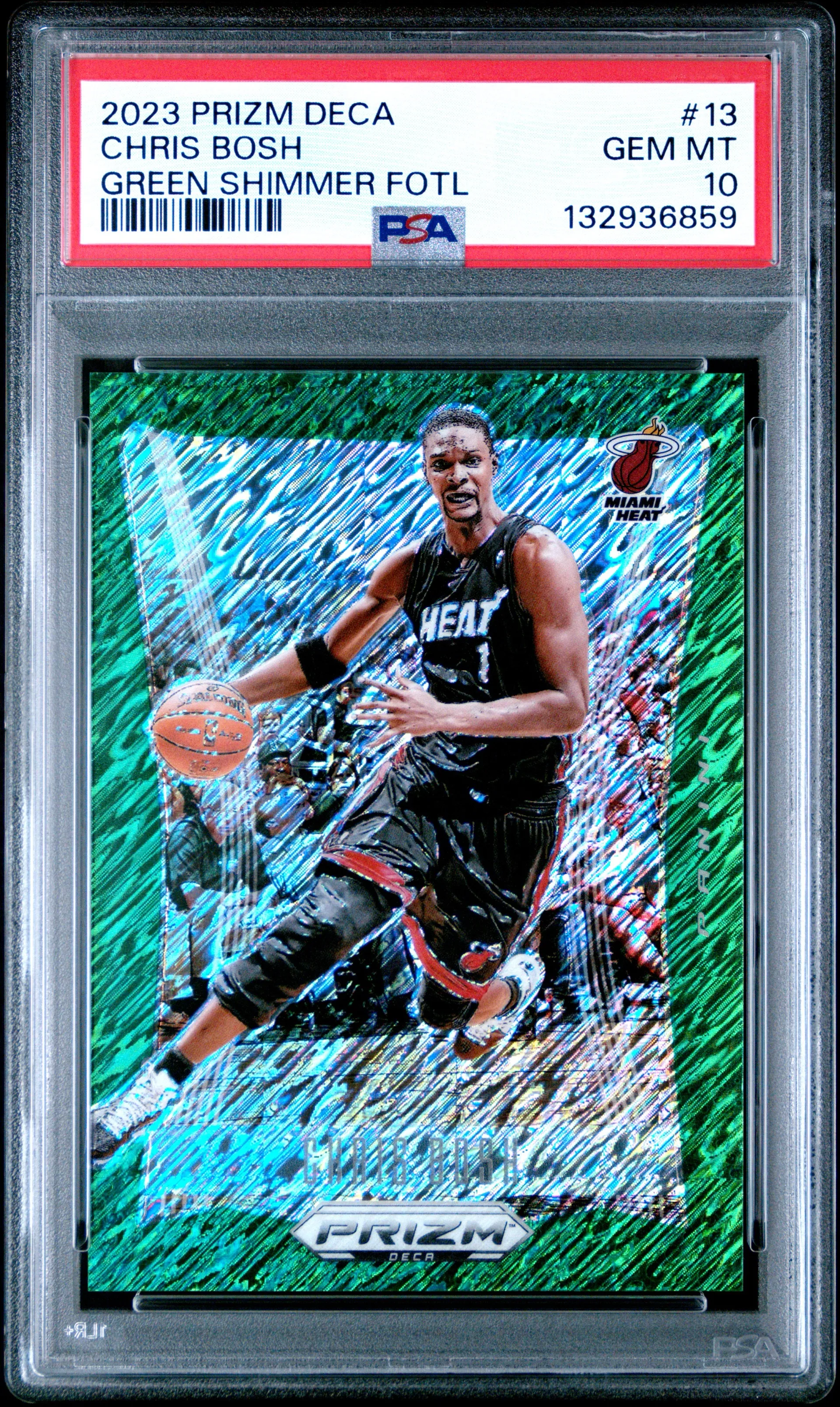 Chris Bosh – 2023 Prizm Deca Green Shimmer FOTL #13
