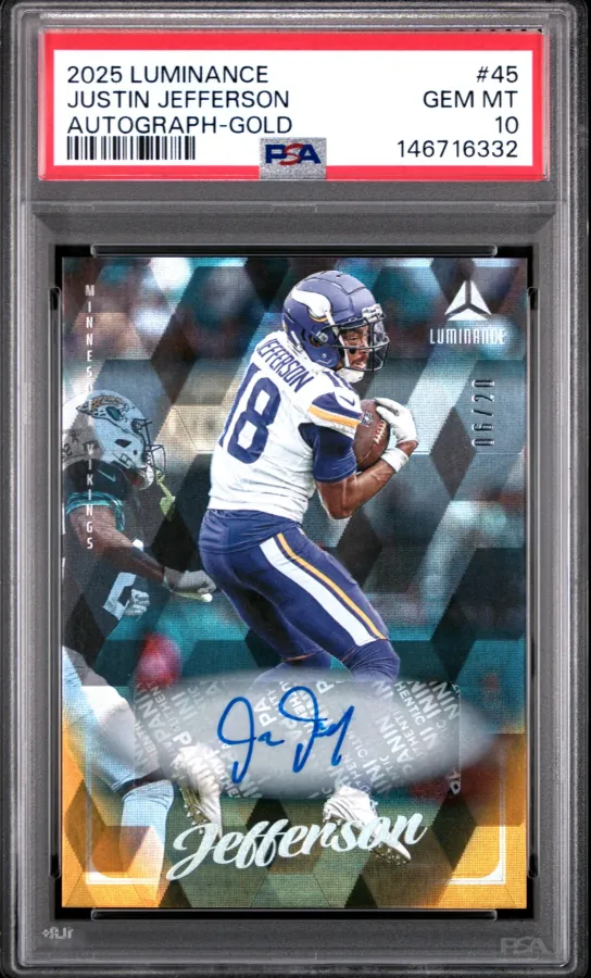 Justin Jefferson – 2025 Luminance Autograph-Gold #45