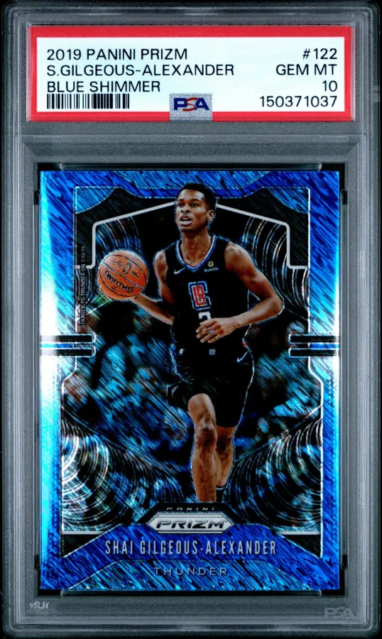 Shai Gilgeous-Alexander – 2019 Panini Prizm Blue Shimmer #122