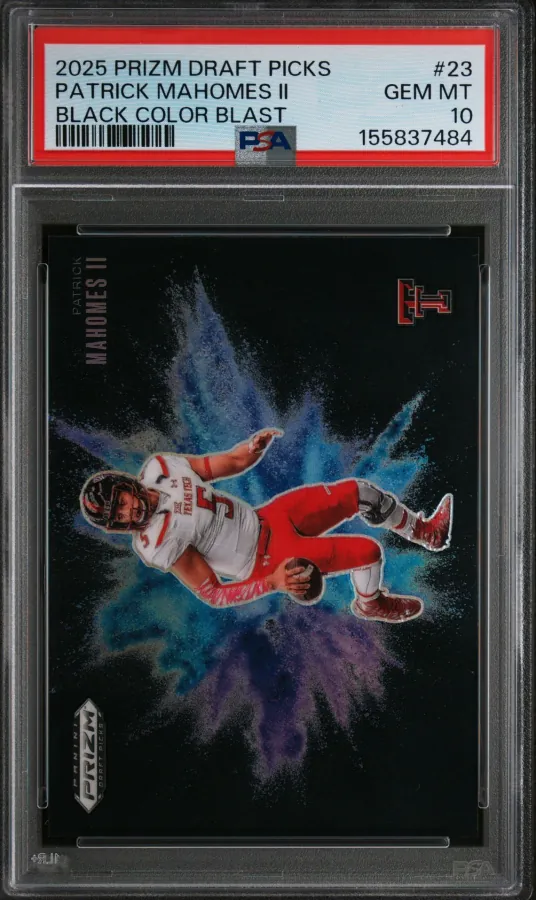 Patrick Mahomes II – 2025 Prizm Draft Picks Black Color Blast #23